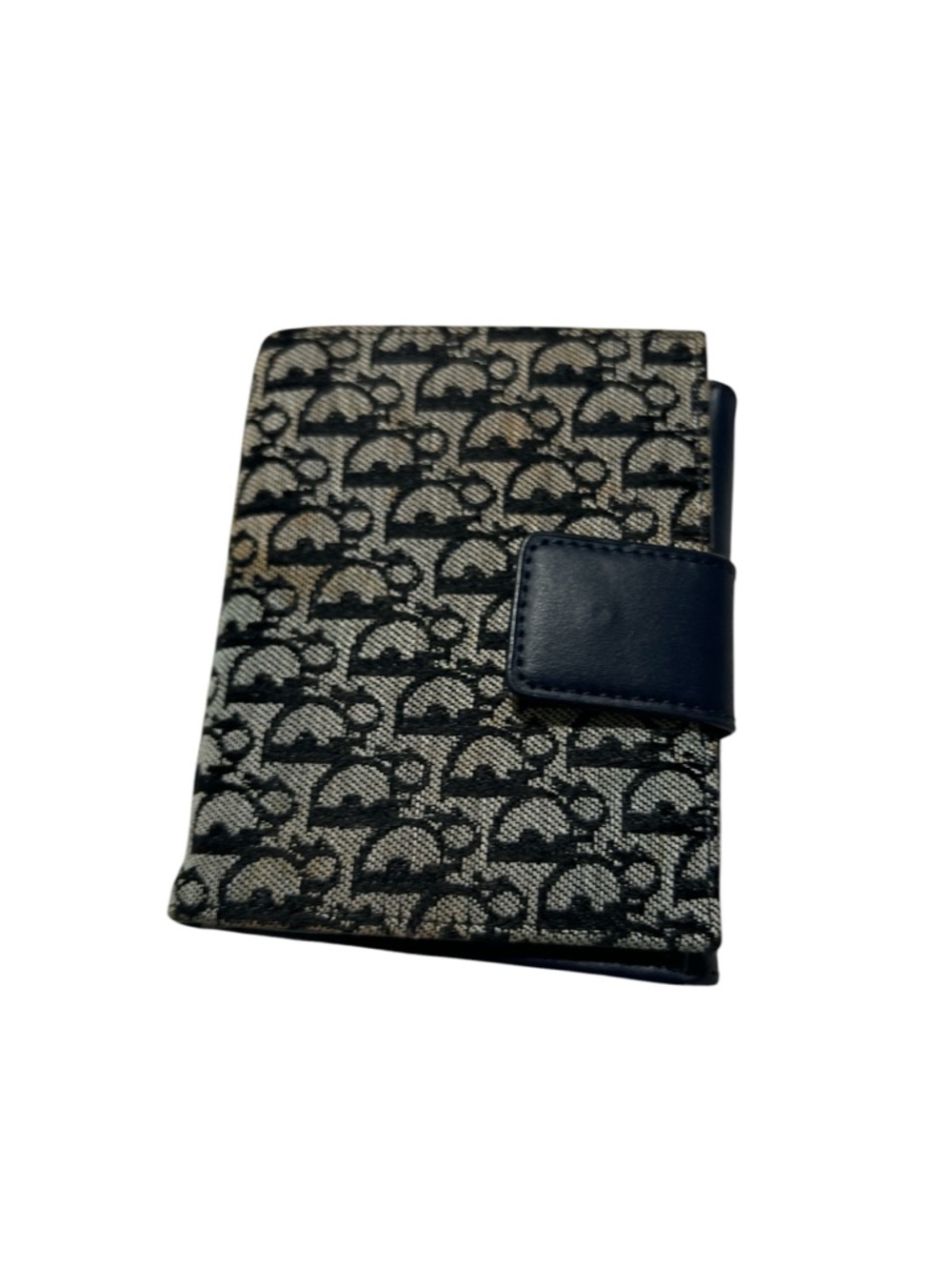 Dior Black and Gray Logo Compact Wallet with Metal Plate - Picture 2 of 5